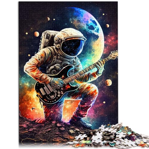 Puzzle für Erwachsene, 1000 Teile, Astronaut spielt Gitarre, Quizspiel ganze Familie, 19,7 x 29,5 Zoll, für 14-Jährige von SYUNFEI