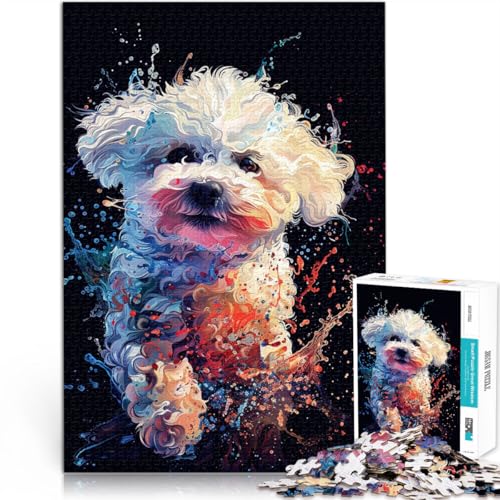 Puzzle für Erwachsene, 1000 Teile, Bichon Frise-Hundekunst, anspruchsvolles Spiel, Geschenke zur Heimdekoration, 19,7 x 29,5 Zoll, Puzzle für Erwachsene, 1000 Teile, Bichon Frise-Hundekunst, anspruchsvolles Spiel, Geschenke zur Heimdekoration, 19,7 x 29,5 Zoll, von SYUNFEI
