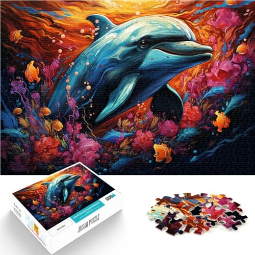 Puzzle für Erwachsene, 2000 Teile, Delfinmalerei, Quizspiel, ganze Familie, 27,56 x 39,37 Zoll, für Teenager ab 14 Jahren von SYUNFEI