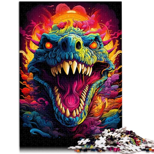 1000-teiliges Puzzle für Erwachsene, Zeichnung eines Dinosauriers, Quizspiel, Wanddekoration, einzigartige Geburtstags, 26x38cm 1000-teiliges Puzzle für Erwachsene, Zeichnung eines Dinosauriers, Quizspiel, Wanddekoration, einzigartige Geburtstags, 26x38cm von SYUNFEI