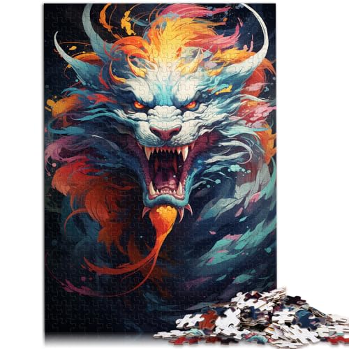 Puzzle für Erwachsene, 1000 Teile, Drachen, farbige Wolken, Quizspiel, anspruchsvoll, Aber unterhaltsam und humorvoll,50x75cm, für Teenager ab 14 Jahren von SYUNFEI
