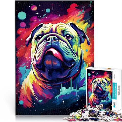 Puzzle Erwachsene, 2000 Teile, Cosmic Bulldog, Quizspiel, Herausforderung die Gehirnintelligenz, süchtig machendes Spielzeug, 27,56 x 39,37 Zoll, Teenager ab 14 Jahren von SYUNFEI