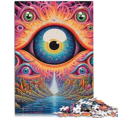 Puzzle für Erwachsene, 1000 Teile, Psychedelic Eyes, Quizspiel, Wanddekoration, einzigartige Geburtstags, 14,96 x 20,47 Zoll Puzzle für Erwachsene, 1000 Teile, Psychedelic Eyes, Quizspiel, Wanddekoration, einzigartige Geburtstags, 14,96 x 20,47 Zoll von SYUNFEI