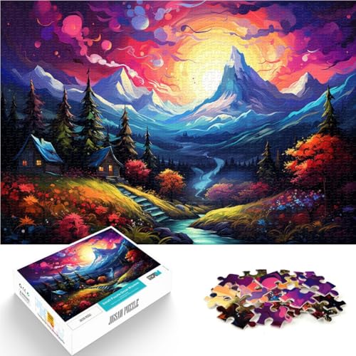 Puzzle für Erwachsene, 1000 Teile, Fantasie-Berglandschaft. Quizspiel ganze Familie. 14,96 Zoll x 20,47 Zoll von SYUNFEI