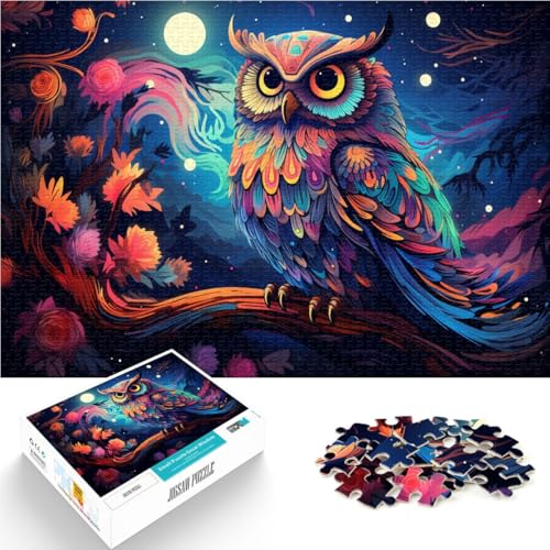 2000-teiliges Puzzle für Erwachsene, Fantasie-Sternenhimmel-Eule, Spiele, Spielzeug, Geschenk, tolles Geschenk für Spiele, 27,56 x 39,37 Zoll, für Teenager ab 14 Jahren von SYUNFEI