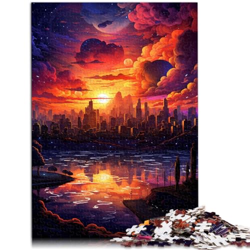 Puzzle für Erwachsene, 1000 Teile, farbenfrohe Fantasie-Sonnenuntergangskunst, Lernspielzeug, Weihnachts- und Geburtstagsgeschenke, 50 x 75 cm, für Teenager ab 14 Jahren von SYUNFEI