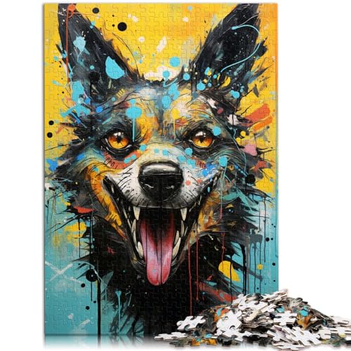 Puzzle für Erwachsene, 1000 Teile, Farb-Wildhund, Quizspiel, Herausforderung für die Gehirnintelligenz, süchtig machendes Spielzeug,38x52cm, Puzzle für Erwachsene, 1000 Teile, Farb-Wildhund, Quizspiel, Herausforderung für die Gehirnintelligenz, süchtig machendes Spielzeug,38x52cm, von SYUNFEI
