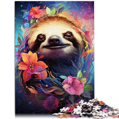 Puzzle für Erwachsene, 1000 Teile, Farbmalerei, Faultier, anspruchsvolles Spiel, Geschenke, tolles Geschenk für Spiele, 19,7 x 29,5 Zoll, für Teenager ab 14 Jahren von SYUNFEI