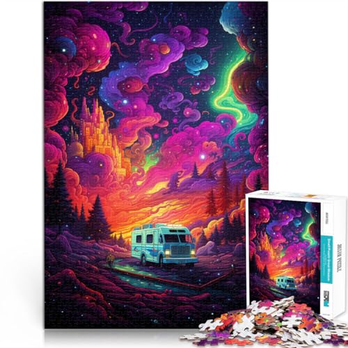 Puzzle für Erwachsene, 1000 Teile, psychedelisches Feuerwehrauto, Spiele, Spielzeug, Geschenk, einzigartige Geburtstags, 14,96 x 20,47 Zoll Puzzle für Erwachsene, 1000 Teile, psychedelisches Feuerwehrauto, Spiele, Spielzeug, Geschenk, einzigartige Geburtstags, 14,96 x 20,47 Zoll von SYUNFEI