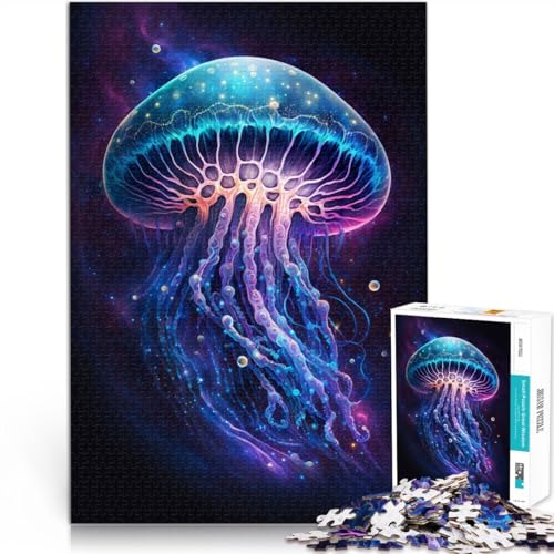 Puzzle für Erwachsene, 1000 Teile, Galaxien, Quallen, Quizspiel, Herausforderung für die Gehirnintelligenz, süchtig machendes Spielzeug,38x52cm, für Teenager ab 14 Jahren von SYUNFEI