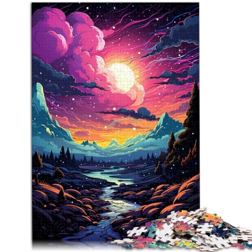 Puzzle für Erwachsene, 1000 Teile, Fantasy-Nachtansicht, Quizspiel, Herausforderung der Gehirnintelligenz, süchtig machendes Spielzeug, 10,27 x 14,96 Zoll, für 14-Jährige von SYUNFEI