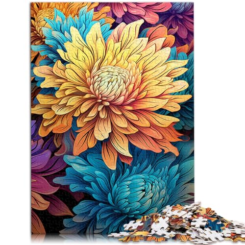 1000-teiliges Puzzle für Erwachsene, Herbstblätter, Aster, anspruchsvolles Spiel, Geschenke, tolles Geschenk für Spiele, 19,7 x 29,5 Zoll, für Teenager ab 14 Jahren von SYUNFEI