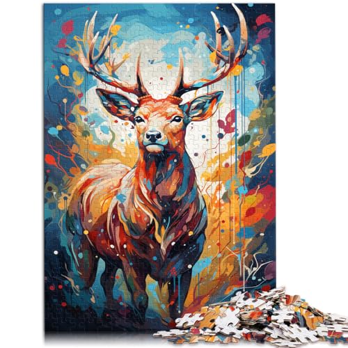 Puzzle für Erwachsene, 1000 Teile, Hirsch, Lernspielzeug, ganze Familie, 26x38cm, für Teenager ab 14 Jahren von SYUNFEI