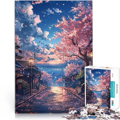 Puzzle für Erwachsene, 1000 Teile, Kirschblüten-Quizspiel, ganze Familie, 50 x 75 cm, für Teenager ab 14 Jahren von SYUNFEI