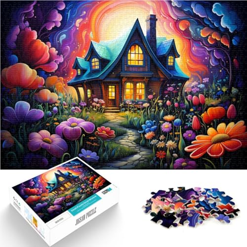 2000-teiliges Puzzle für Erwachsene, Kunst-Blumenhaus, anspruchsvolles Spiel, Geschenke, tolles Geschenk für Spiele, 27,56 x 39,37 Zoll, für Teenager ab 14 Jahren von SYUNFEI