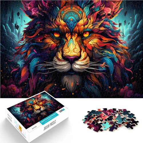 Puzzle für Erwachsene, 1000 Teile, farbenfrohes Löwengemälde, Quizspiel, ganze Familie, 50 x 75 cm, für 14-Jährige Puzzle für Erwachsene, 1000 Teile, farbenfrohes Löwengemälde, Quizspiel, ganze Familie, 50 x 75 cm, für 14-Jährige von SYUNFEI