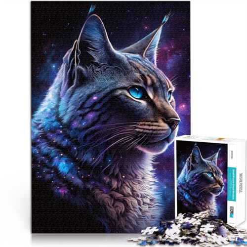 2000-teiliges Puzzle für Erwachsene, Luchs-Tier-Galaxie-Quizspiel, anspruchsvoll zu vervollständigen, Aber lustig und humorvoll, 27,56 Zoll x 39,37 Zoll, für 14-Jährige von SYUNFEI