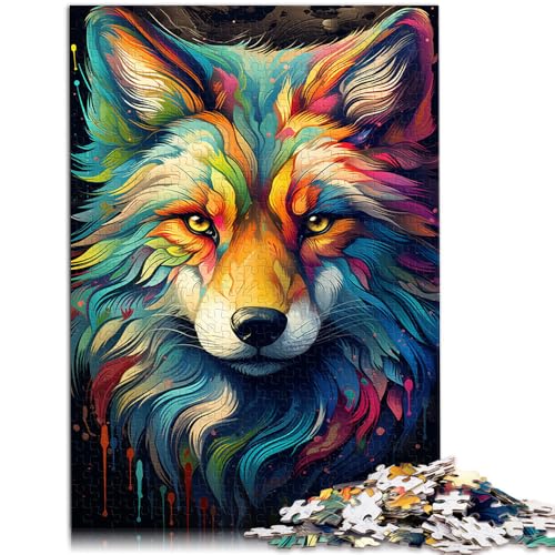 Puzzle für Erwachsene, 1000 Teile, Malen, Farbfuchs, Quizspiel, Herausforderung der Gehirnintelligenz, süchtig machendes Spielzeug, 19,7 x 29,5 Zoll, für 14-Jährige von SYUNFEI