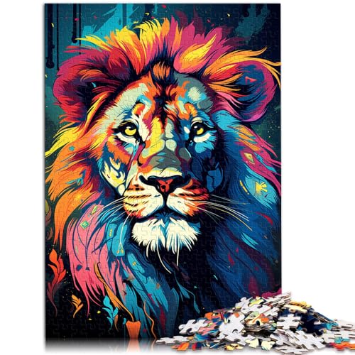 2000-teiliges Puzzle für Erwachsene, Malen, Farblöwe, Quizspiel, geeignet als Schreibtischdekoration, 27,56 x 39,37 Zoll, für Teenager ab 14 Jahren von SYUNFEI