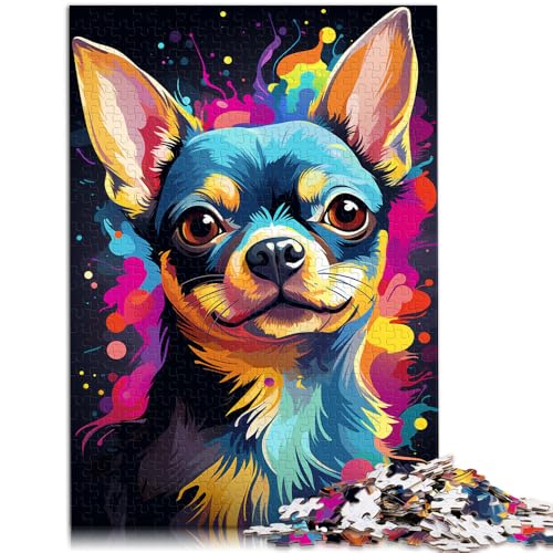 2000-teiliges Puzzle für Erwachsene, Zeichnung eines Chihuahua-Hundes, Quizspiel, Stressabbau, schwierige Herausforderung, 70 x 100 cm, für 14-Jährige von SYUNFEI