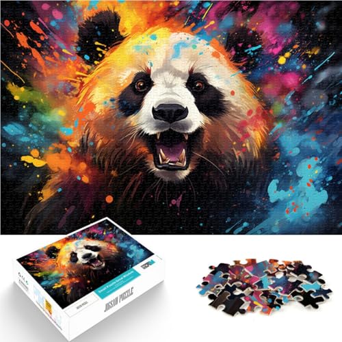 Puzzle für Erwachsene, 1000 Teile, Panda, anspruchsvolles Spiel, Geschenke, Wanddekoration, einzigartige Geburtstags, 14,96 x 20,47 Zoll von SYUNFEI