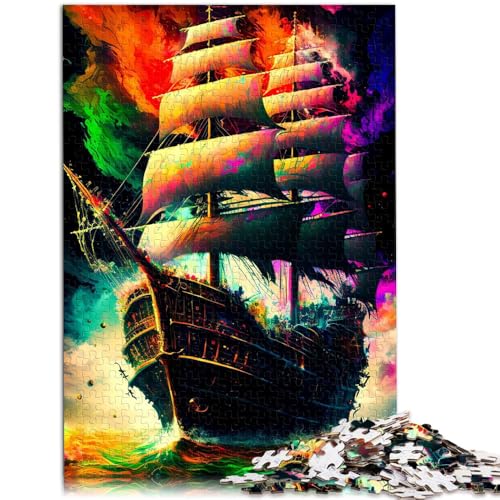 Puzzle für Erwachsene, 1000 Teile, Piratenschiff, buntes Quizspiel, Lernspiel für Geburtstag, Weihnachten, 26x38cm, für Teenager ab 14 Jahren Puzzle für Erwachsene, 1000 Teile, Piratenschiff, buntes Quizspiel, Lernspiel für Geburtstag, Weihnachten, 26x38cm, für Teenager ab 14 Jahren von SYUNFEI