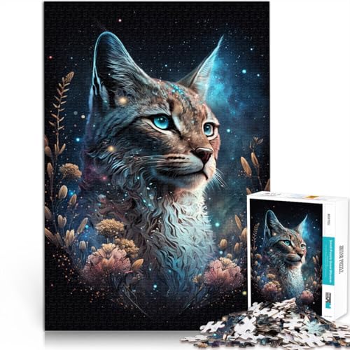 Puzzle für Erwachsene, 2000 Teile, Weltraumluchs, Quizspiel, lustige Aktivitäten zu Hause, Geburtstagsgeschenk, Reisegeschenk, 27,56 x 39,37 Zoll von SYUNFEI
