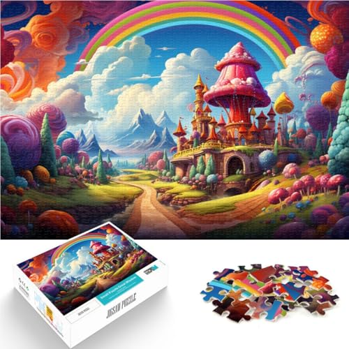 Puzzle Erwachsene, 1000 Teile, Süßigkeitenschloss, Spiele, Spielzeug, Geschenk, Herausforderung die Gehirnintelligenz, süchtig machendes Spielzeug,38x52cm, 14-Jährige von SYUNFEI