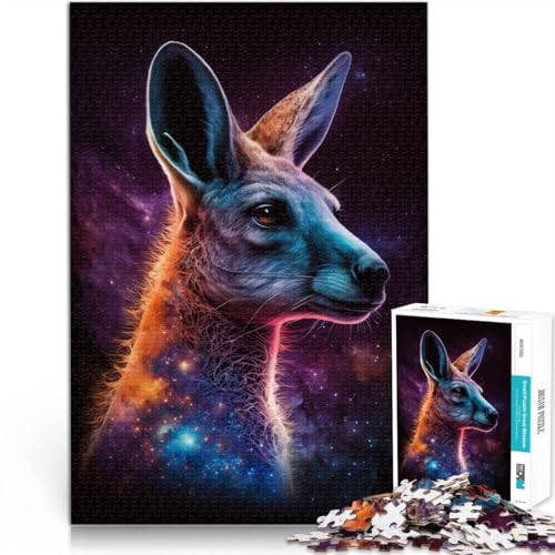 1000-teiliges Puzzle für Erwachsene, Tier-Känguru-Quizspiel, Herausforderung für die Gehirnintelligenz, süchtig machendes Spielzeug, 26x38cm, für Teenager ab 14 Jahren von SYUNFEI