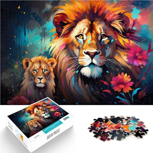 2000-teiliges Puzzle für Erwachsene, Tier-Löwe-Quizspiel, jedes Teil ist einzigartig – anspruchsvolles Familienspiel, 70 x 100 cm, für 14-Jährige von SYUNFEI