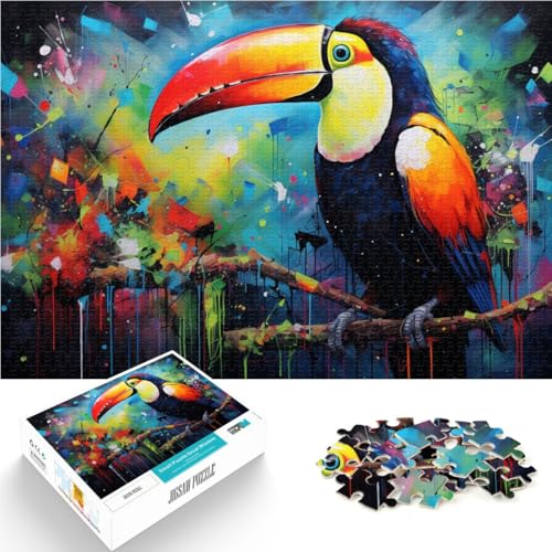 Puzzle für Erwachsene, 1000 Teile, Tukan mit Blumen, Quizspiel, anspruchsvoll, Aber unterhaltsam und humorvoll,50x75cm, für Teenager ab 14 Jahren Puzzle für Erwachsene, 1000 Teile, Tukan mit Blumen, Quizspiel, anspruchsvoll, Aber unterhaltsam und humorvoll,50x75cm, für Teenager ab 14 Jahren von SYUNFEI