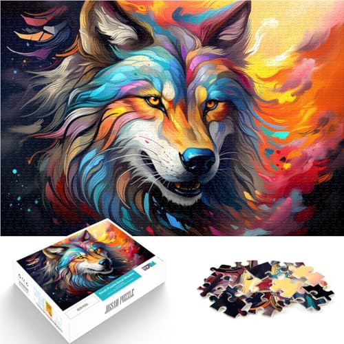 1000-teiliges Puzzle für Erwachsene, farbenfrohes Gekritzel-Wolfskunst-Quizspiel, geeignet als Schreibtischdekoration, 50 x 75 cm, für Teenager ab 14 Jahren 1000-teiliges Puzzle für Erwachsene, farbenfrohes Gekritzel-Wolfskunst-Quizspiel, geeignet als Schreibtischdekoration, 50 x 75 cm, für Teenager ab 14 Jahren von SYUNFEI