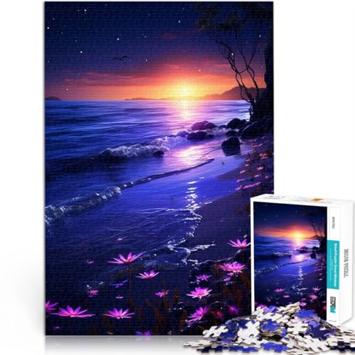 Puzzle für Erwachsene, 1000 Teile, wunderschöner Sonnenuntergang am Strand, Quizspiel, Stressabbau, schwierige Herausforderung, 26x38cm, für 14-Jährige Puzzle für Erwachsene, 1000 Teile, wunderschöner Sonnenuntergang am Strand, Quizspiel, Stressabbau, schwierige Herausforderung, 26x38cm, für 14-Jährige von SYUNFEI