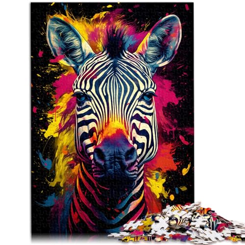 1000-teiliges Puzzle für Erwachsene, Malen, Zebra, Lernspielzeug, Stressabbau, schwierige Herausforderung,38x52cm, für Teenager ab 14 Jahren 1000-teiliges Puzzle für Erwachsene, Malen, Zebra, Lernspielzeug, Stressabbau, schwierige Herausforderung,38x52cm, für Teenager ab 14 Jahren von SYUNFEI