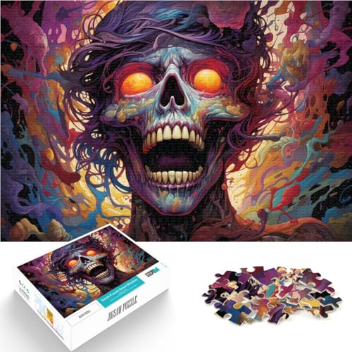 1000-teiliges Puzzle für Erwachsene, farbenfrohe dämonische Kunst, Quizspiel, Lernspiel für Geburtstag, Weihnachten,38x52cm, für 14-Jährige von SYUNFEI