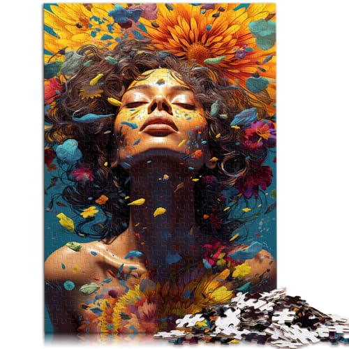 2000-teiliges Puzzle für Erwachsene, buntes Sonnenblumenmädchen, Quizspiel, Lernspiel für Geburtstag, Weihnachten, 70 x 100 cm, für 14-Jährige von SYUNFEI