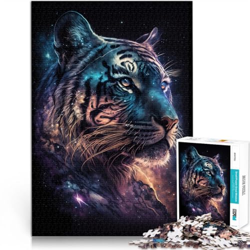 Puzzle für Erwachsene, 1000 Teile, „Cosmic Animal Tigers“-Quizspiel, ganze Familie, 26x38cm, für Teenager ab 14 Jahren Puzzle für Erwachsene, 1000 Teile, „Cosmic Animal Tigers“-Quizspiel, ganze Familie, 26x38cm, für Teenager ab 14 Jahren von SYUNFEI