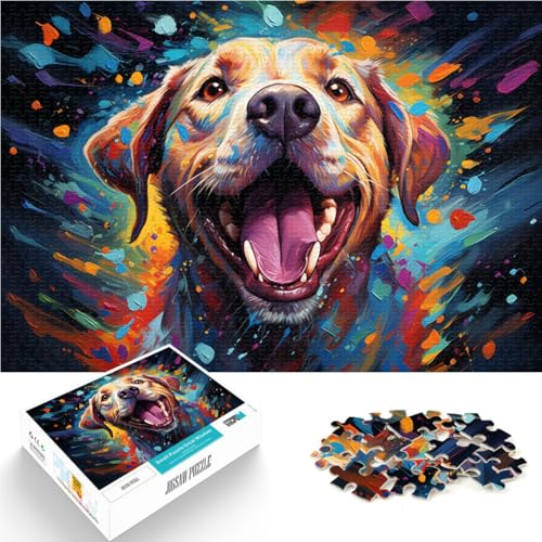 1000-teiliges Puzzle für Erwachsene, Gemälde eines weißen Labradors, Quizspiel, Geburtstagsgeschenk, Geschenke, Wandkunst, 26x38cm, für Jugendliche ab 14 Jahren von SYUNFEI