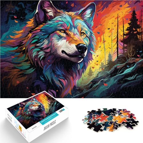 1000-teiliges Puzzle für Erwachsene, wütender Wolf, Quizspiel, Familienspiel, Stressabbau, schwieriges Herausforderungspuzzle, 19,7 x 29,5 Zoll 1000-teiliges Puzzle für Erwachsene, wütender Wolf, Quizspiel, Familienspiel, Stressabbau, schwieriges Herausforderungspuzzle, 19,7 x 29,5 Zoll von SYUNFEI