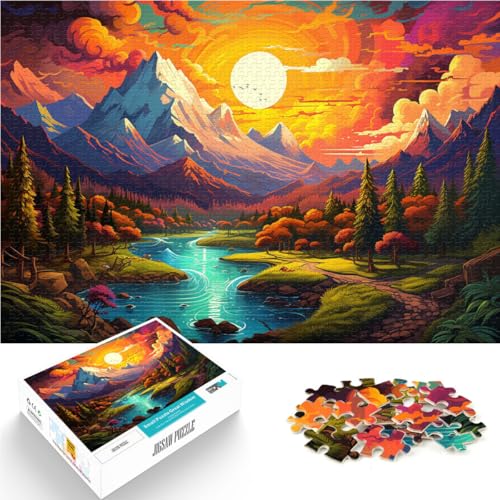 1000-teiliges Puzzle für Erwachsene, wunderschöne Berge, Quizspiel, ganze Familie, 50 x 75 cm, für 14-Jährige 1000-teiliges Puzzle für Erwachsene, wunderschöne Berge, Quizspiel, ganze Familie, 50 x 75 cm, für 14-Jährige von SYUNFEI