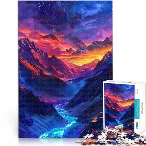 1000-teiliges Puzzle für Erwachsene, wunderschöne Berglandschaft, Lernspielzeug, tolles, 38x52cm, für Jugendliche ab 14 Jahren 1000-teiliges Puzzle für Erwachsene, wunderschöne Berglandschaft, Lernspielzeug, tolles, 38x52cm, für Jugendliche ab 14 Jahren von SYUNFEI
