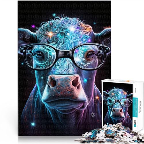 1000-teiliges Puzzle für Erwachsene, Kühe mit Brille, Quizspiel, einzigartige Geburtstags, 26x38cm, für Teenager ab 14 Jahren 1000-teiliges Puzzle für Erwachsene, Kühe mit Brille, Quizspiel, einzigartige Geburtstags, 26x38cm, für Teenager ab 14 Jahren von SYUNFEI