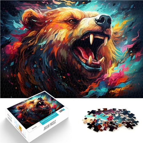 Puzzle für Erwachsene, 1000 Teile, geheimnisvoller bunter Bär, Lernspielzeug, Wichtelgeschenke, 26x38cm, für Teenager ab 14 Jahren Puzzle für Erwachsene, 1000 Teile, geheimnisvoller bunter Bär, Lernspielzeug, Wichtelgeschenke, 26x38cm, für Teenager ab 14 Jahren von SYUNFEI