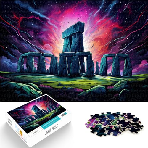 Puzzle für Erwachsene, 2000 Teile, Psychedelisches Stonehenge-Quizspiel, Lernspiel für Geburtstag, Weihnachten, 27,56 x 39,37 Zoll, für Teenager ab 14 Jahren von SYUNFEI