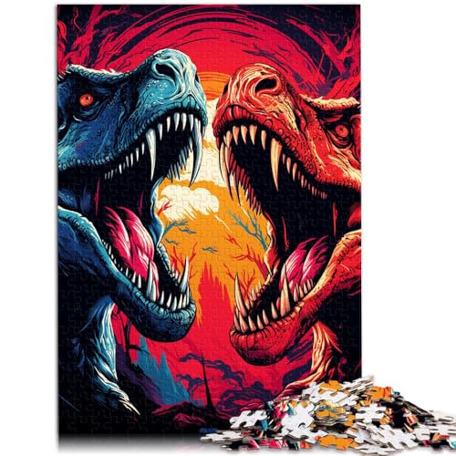 Puzzle für Erwachsene, 1000 Teile, Tyrannosaurus Rex auf der Suche nach Beute, Quizspiel, lustiges Puzzle,50x75cm, für Teenager ab 14 Jahren von SYUNFEI