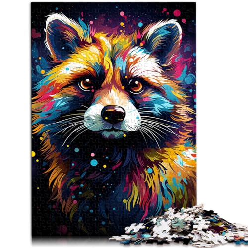 1000-teiliges Puzzle für Erwachsene, Malpuzzle, Waschbär, Quizspiel, Weihnachtswunschliste mit Weihnachtsmann, 26x38cm, für Teenager ab 14 Jahren von SYUNFEI