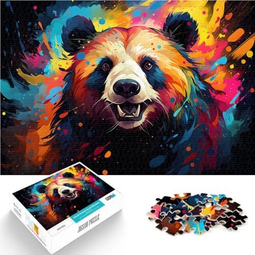 Puzzle für Erwachsene, 1000 Teile, Farbzeichnung eines Fantasy-Pandas, anspruchsvolles Spiel, Geschenke, 19,7 x 29,5 Zoll, von SYUNFEI