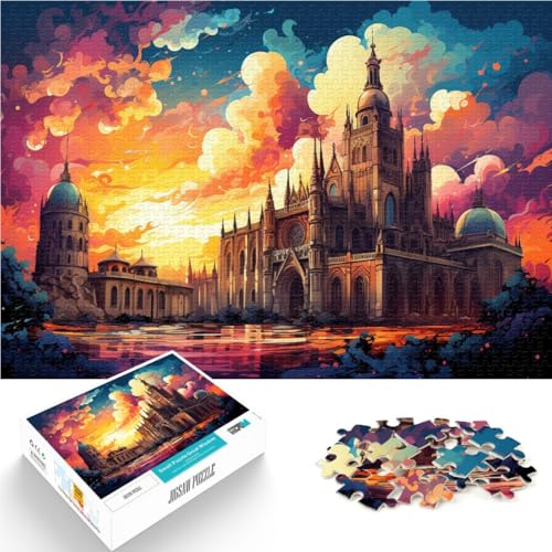 Puzzle für Erwachsene, 1000 Teile, Hieronymus-Kloster, Lernspielzeug, Lernspiel für Geburtstag, Weihnachten, 19,7 x 29,5 Zoll Puzzle für Erwachsene, 1000 Teile, Hieronymus-Kloster, Lernspielzeug, Lernspiel für Geburtstag, Weihnachten, 19,7 x 29,5 Zoll von SYUNFEI