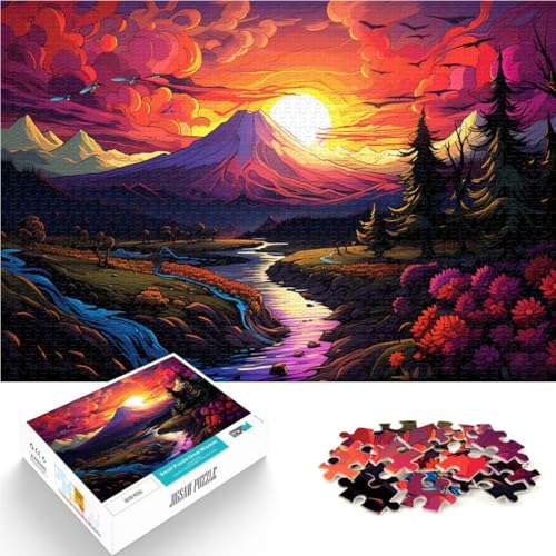 Puzzle für Erwachsene, 2000 Teile, farbenfrohes Kunstpuzzle mit dem Berg Fuji, tolles Lernpuzzle, 70 x 100 cm, tolles Geschenk für Teenager ab 14 Jahren von SYUNFEI