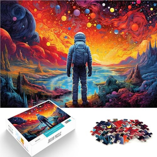 Puzzle für Erwachsene mit 1000 Teilen, Astronaut Steht auf der Galaxie, Spielzeug, Denkspiel, tolles Geschenk für Spiele, 50 x 75 cm, für Teenager ab 14 Jahren von SYUNFEI